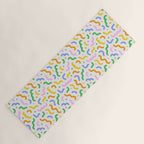Colorful line doodle art pattern Yoga Mat Gallery Image 1