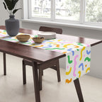 Colorful line doodle art pattern Table Runner Gallery Image 2