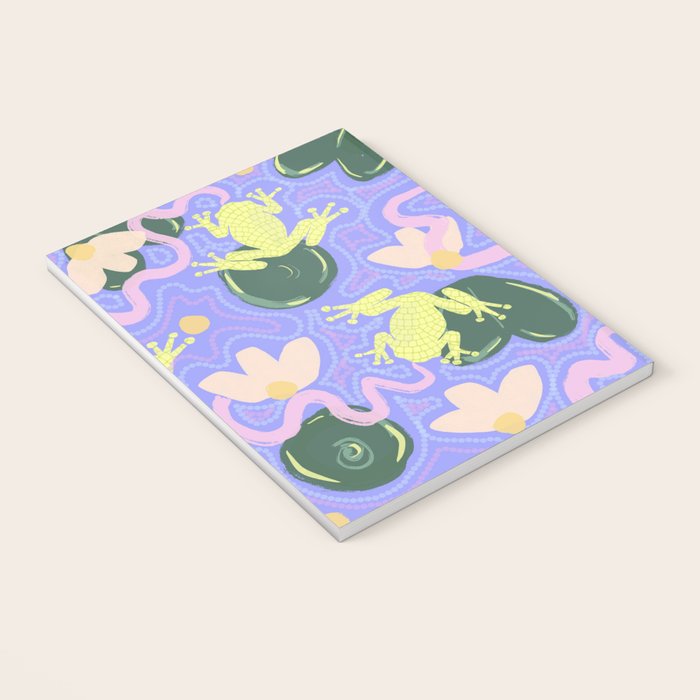 Feeling Froggy Periwinkle Blue Pattern Notebook Gallery Image 3