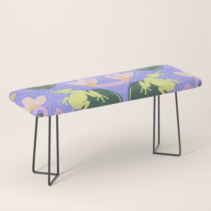 Feeling Froggy Periwinkle Blue Pattern Bench Gallery Image 1