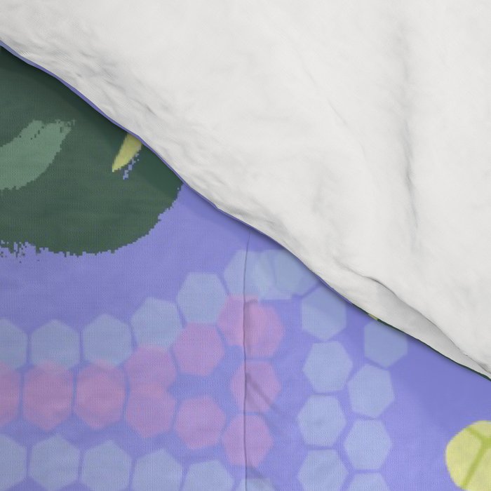Feeling Froggy Periwinkle Blue Pattern Comforter Gallery Image 4
