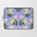 Feeling Froggy Periwinkle Blue Pattern Laptop Sleeve Gallery Image 1