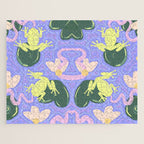 Feeling Froggy Periwinkle Blue Pattern Jigsaw Puzzle Gallery Image 1