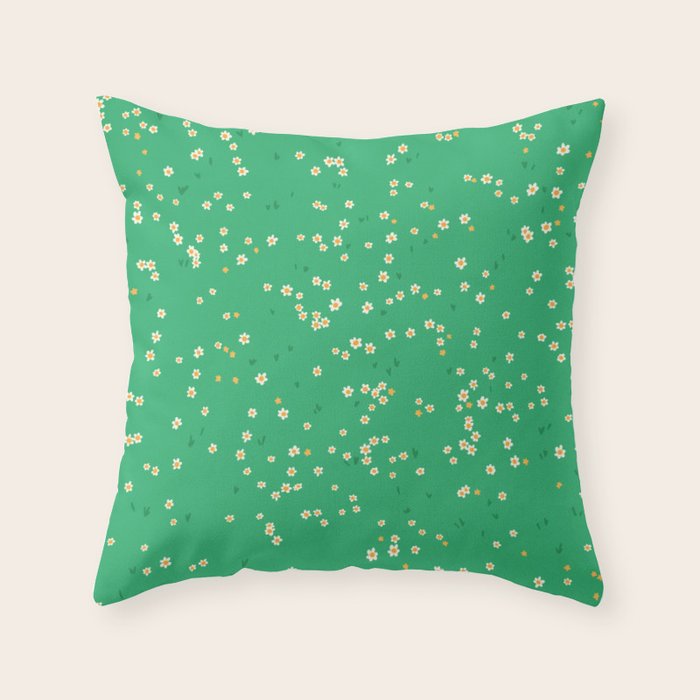 Spring Wildflower Meadow Throw Pillow Gallery Image 1