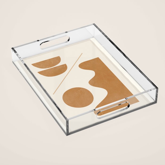 Modern Abstract Minimal Shapes 188/3 Acrylic Tray Gallery Image 1