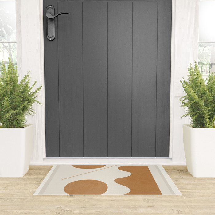 Modern Abstract Minimal Shapes 188/3 Welcome Mat Gallery Image 3