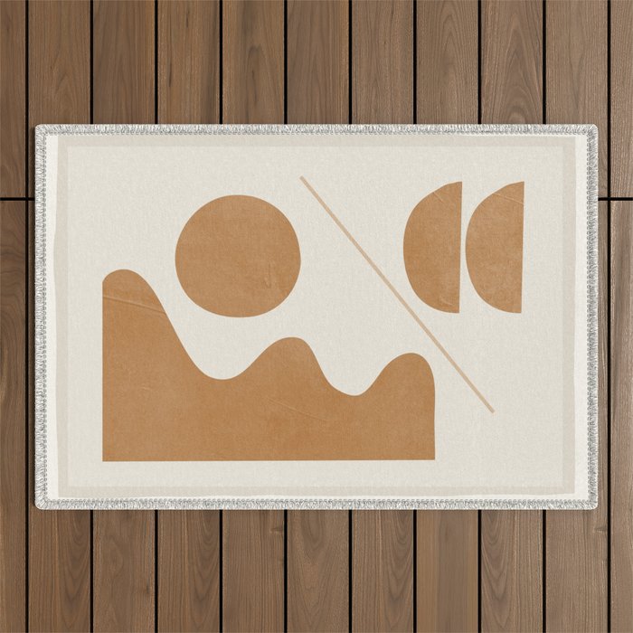 Modern Abstract Minimal Shapes 188/3 Outdoor Rug Gallery Image 1