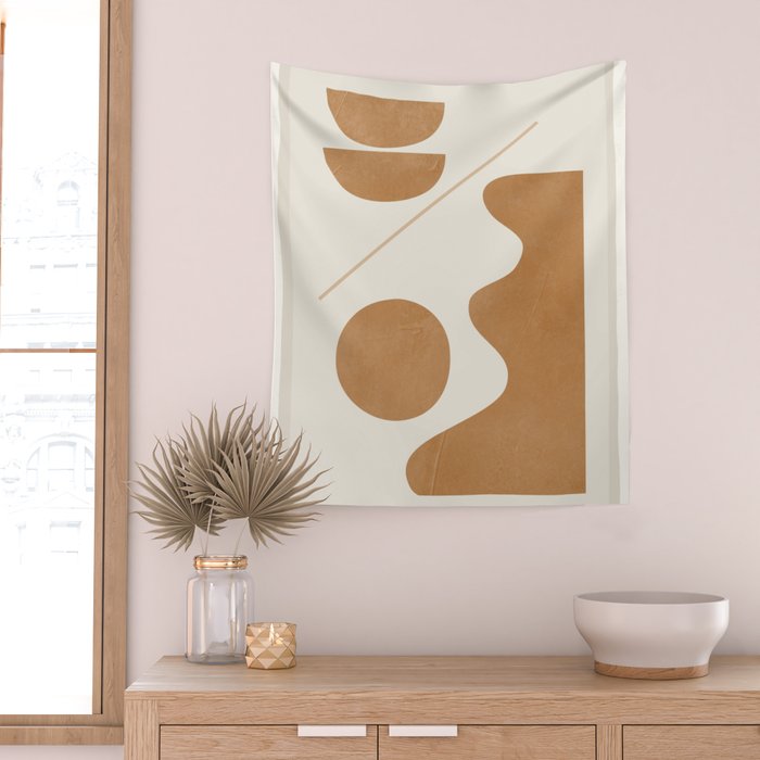 Modern Abstract Minimal Shapes 188/3 Wall Tapestry Gallery Image 2