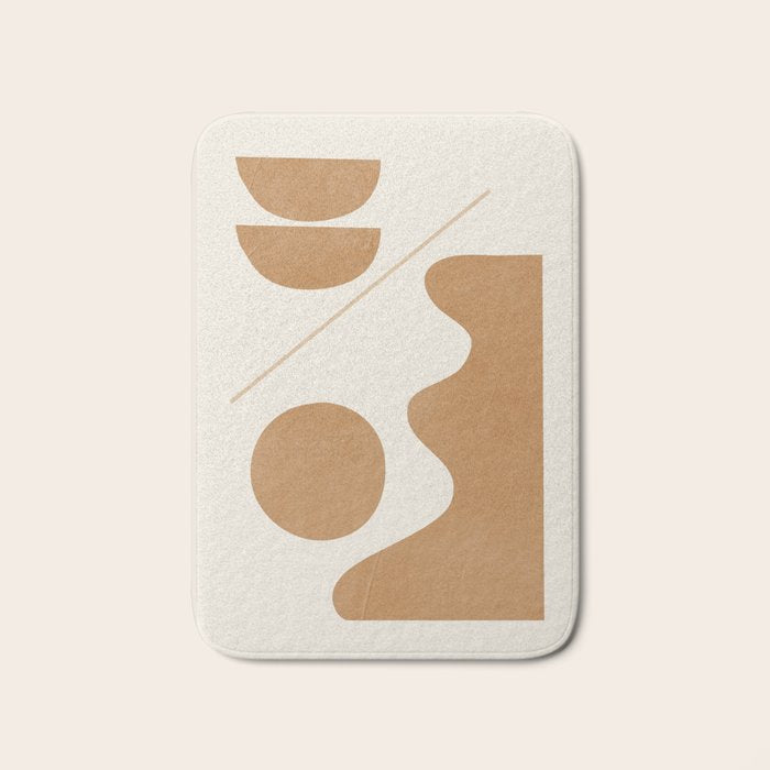 Modern Abstract Minimal Shapes 188/3 Bath Mat Gallery Image 1