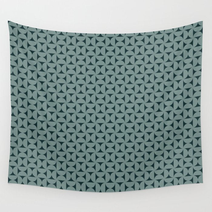 Bauhaus Mid Century Modern Geometric Pattern XI Wall Tapestry Gallery Image 4