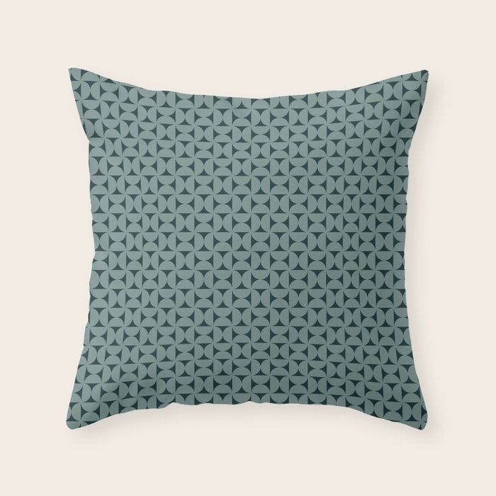 Bauhaus Mid Century Modern Geometric Pattern XI Throw Pillow Gallery Image 6
