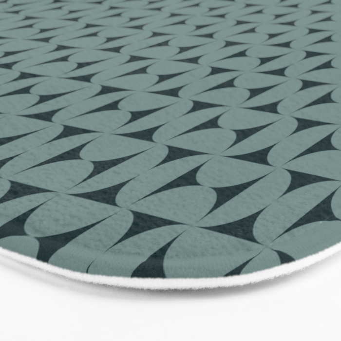 Bauhaus Mid Century Modern Geometric Pattern XI Bath Mat Gallery Image 3