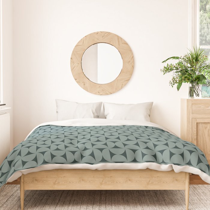 Bauhaus Mid Century Modern Geometric Pattern XI Duvet Cover Gallery Image 3