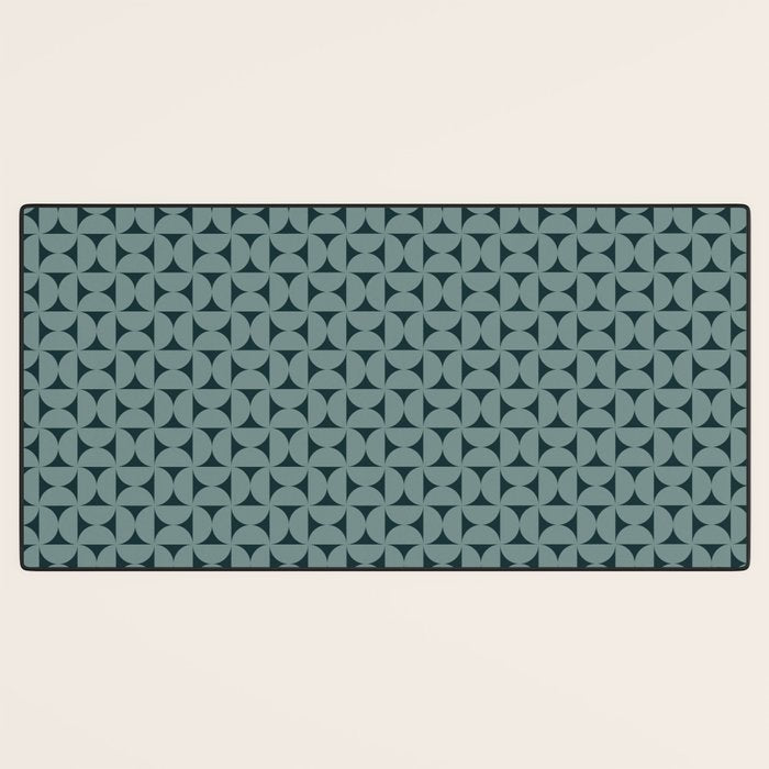 Bauhaus Mid Century Modern Geometric Pattern XI Desk Mat Gallery Image 3