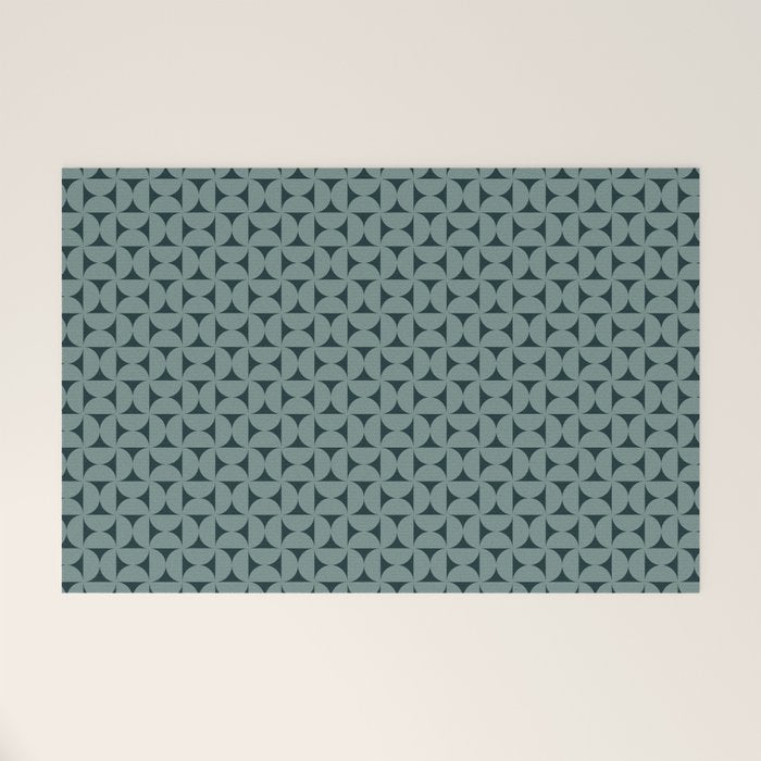 Bauhaus Mid Century Modern Geometric Pattern XI Welcome Mat Gallery Image 1