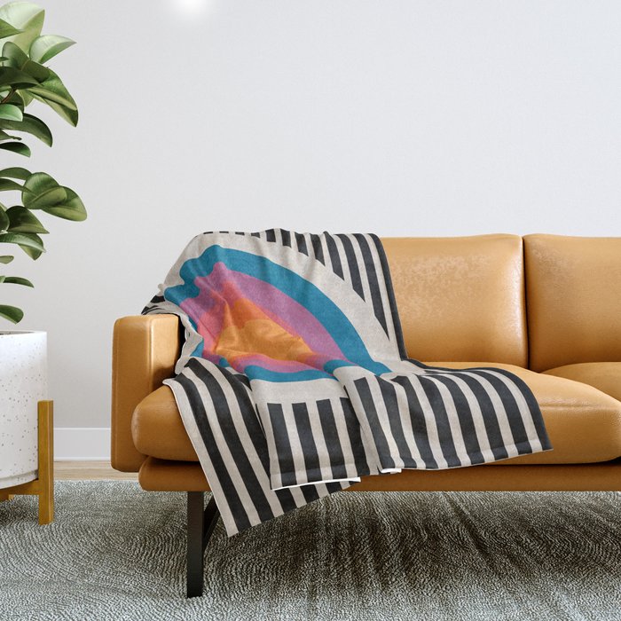 Vintage California Sun Throw Blanket Gallery Image 1