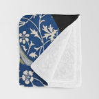 Woman  Blowing a pink Bubble gum with vintage Medway tapestry Throw Blanket Gallery Image 3