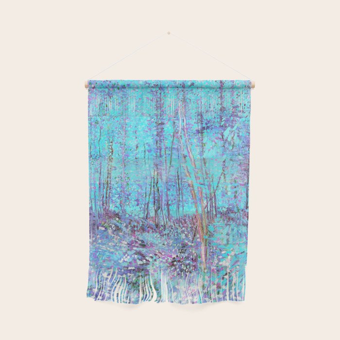 Van Gogh Trees & Underwood Aqua Lavender Wall Hanging Gallery Image 1