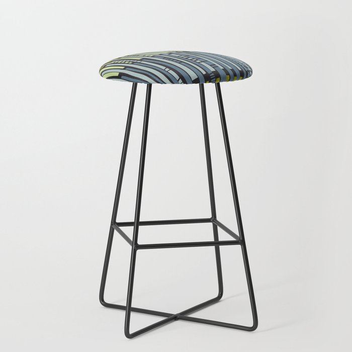 City life geometrics beams moonless night Stool Gallery Image 1