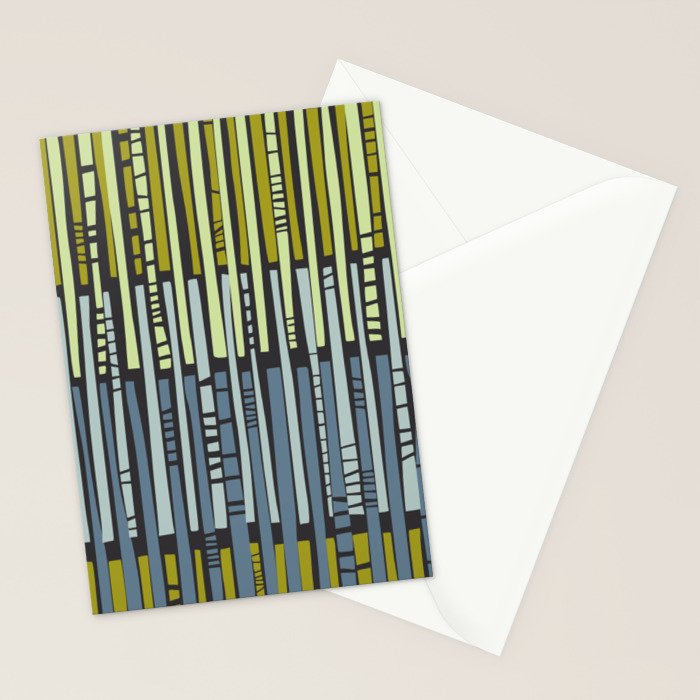 City life geometrics beams moonless night Stationery Card Gallery Image 2