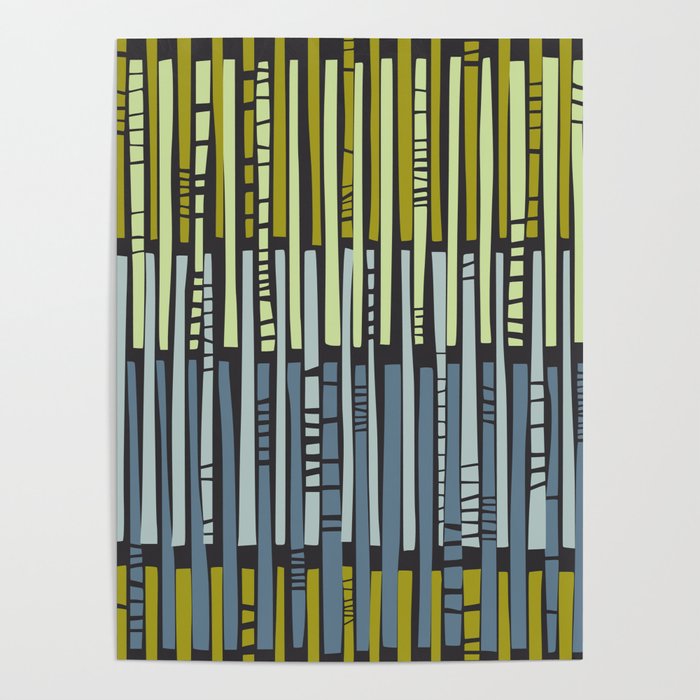 City life geometrics beams moonless night Poster Gallery Image 4