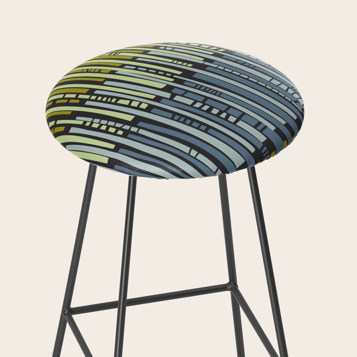City life geometrics beams moonless night Stool Gallery Image 2