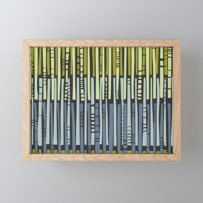 City life geometrics beams moonless night Mini Art Print Gallery Image 1