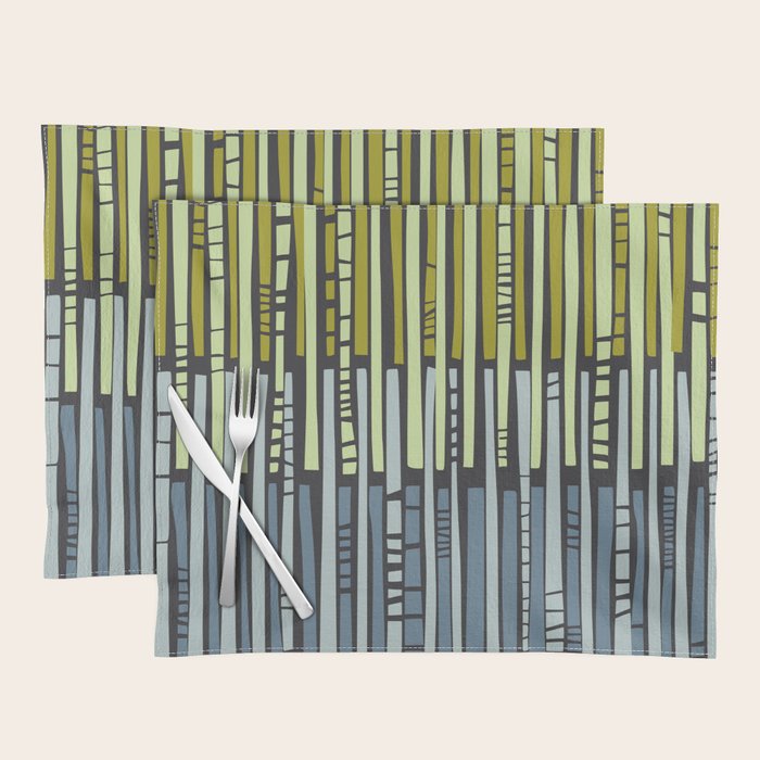 City life geometrics beams moonless night Placemat