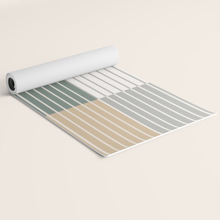 Color Block Line Abstract LXXX Yoga Mat Gallery Image 2