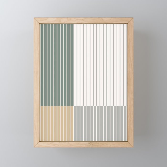 Color Block Line Abstract LXXX Mini Art Print Gallery Image 1
