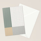 Color Block Line Abstract LXXX Stationery Card Gallery Image 2