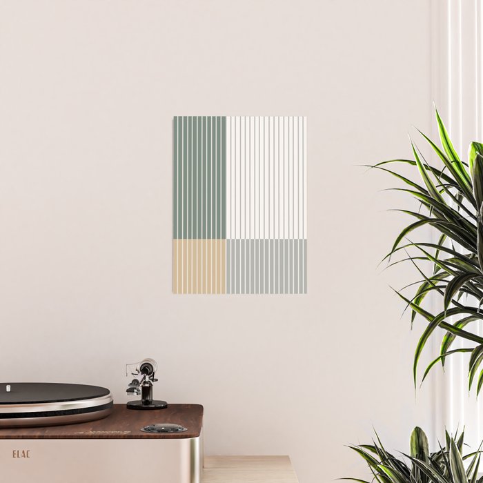 Color Block Line Abstract LXXX Poster Gallery Image 2