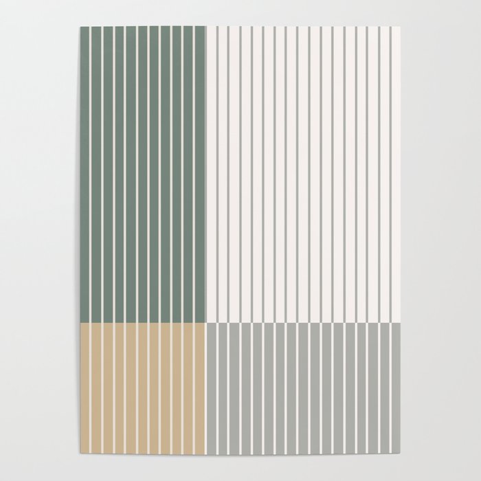 Color Block Line Abstract LXXX Poster Gallery Image 4