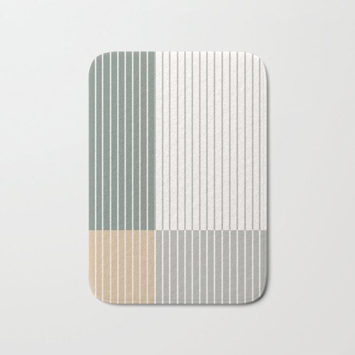 Color Block Line Abstract LXXX Bath Mat Gallery Image 1