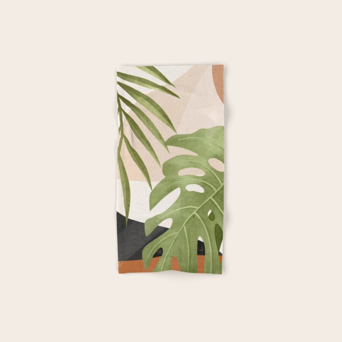Abstract Art Tropical Leaves 21 Bath Towel Gallery Image 1