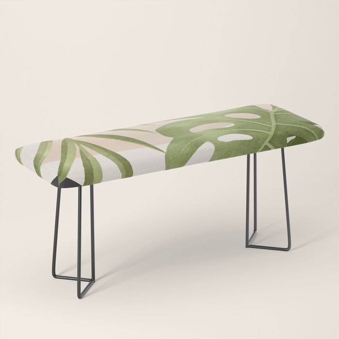 Abstract Art Tropical Leaves 21 Bench Gallery Image 1