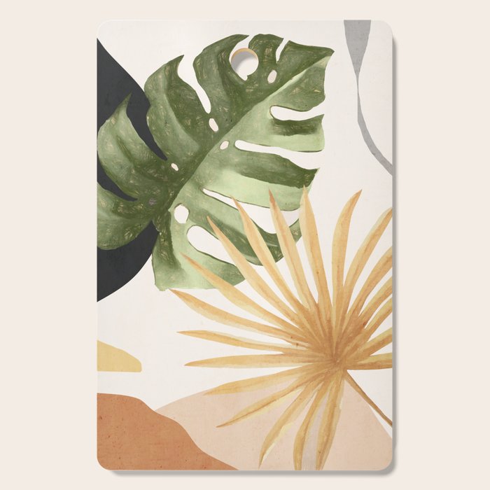 Abstract Art Tropical Leaves 22 Cutting Board Gallery Image 1