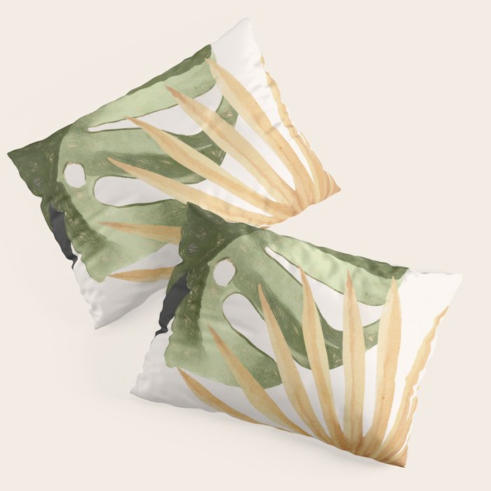 Abstract Art Tropical Leaves 22 Pillow Sham Gallery Image 3