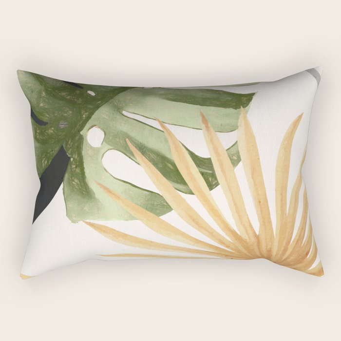 Abstract Art Tropical Leaves 22 Rectangular Pillow Gallery Image 1