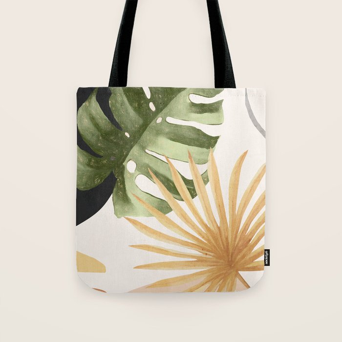 Abstract Art Tropical Leaves 22 Tote Bag Gallery Image 1