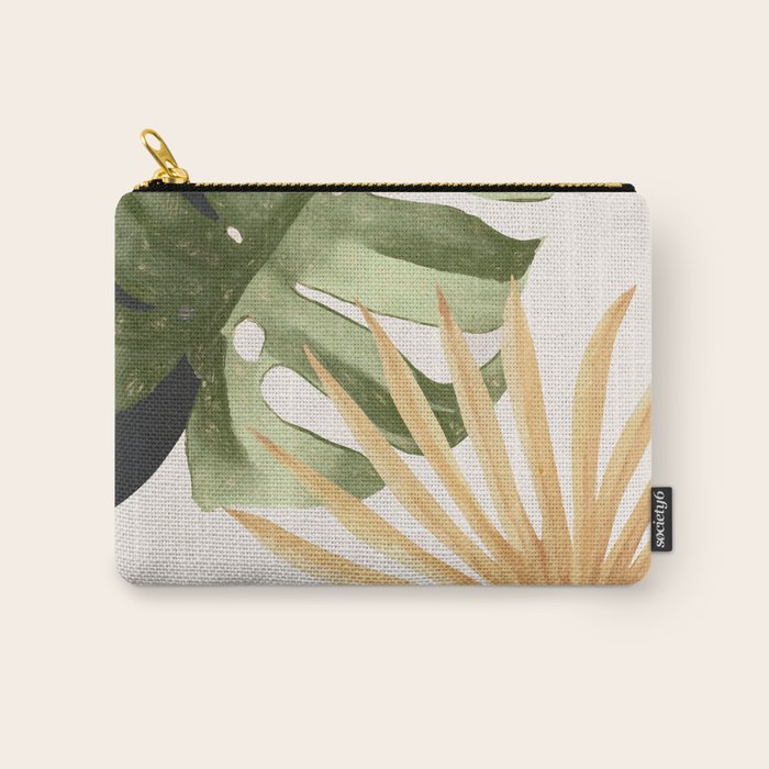 Abstract Art Tropical Leaves 22 Carry All Pouch Gallery Image 1