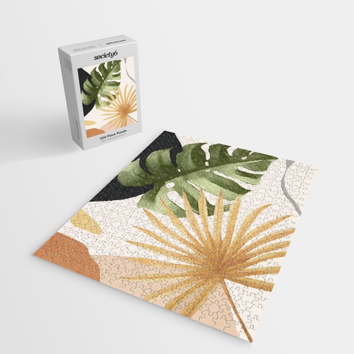 Abstract Art Tropical Leaves 22 Jigsaw Puzzle Gallery Image 2