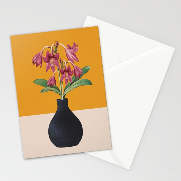 Flowers in Black Vase 2 Stationery Card Gallery Image 2