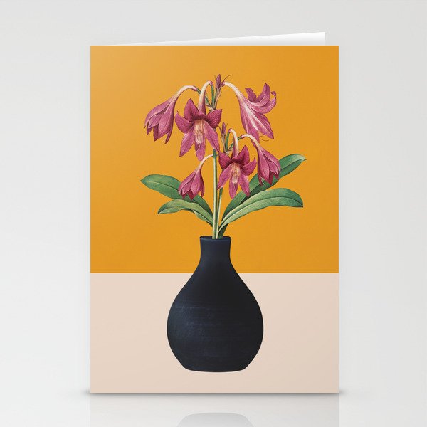 Flowers in Black Vase 2 Stationery Card Gallery Image 2