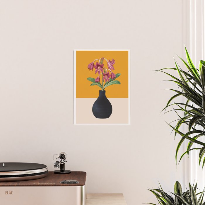 Flowers in Black Vase 2 Poster Gallery Image 2