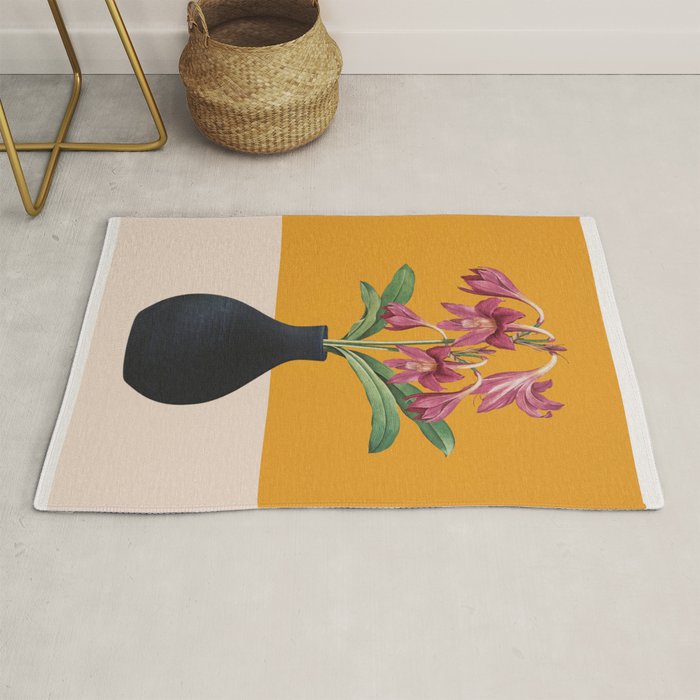 Flowers in Black Vase 2 Rug Gallery Image 1