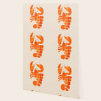 Abstract Lobster in Orange Wallpaper Gallery Image 2