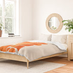 Abstract Lobster in Orange Duvet Cover Gallery Image 2