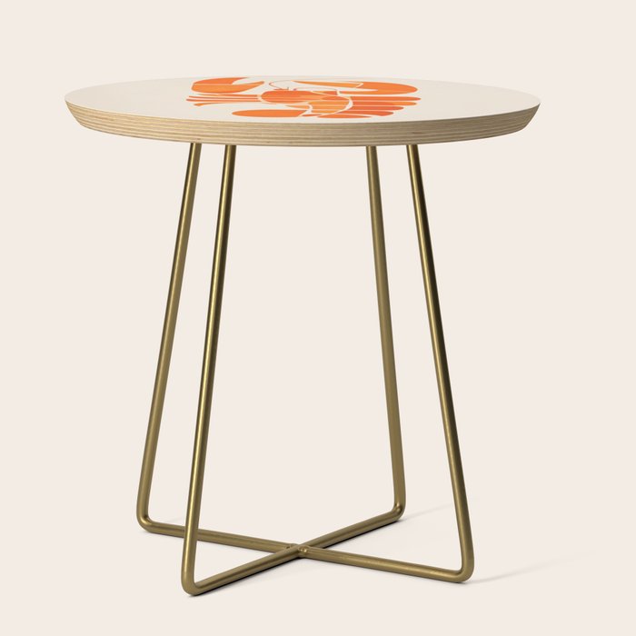 Abstract Lobster in Orange Side Table Gallery Image 1