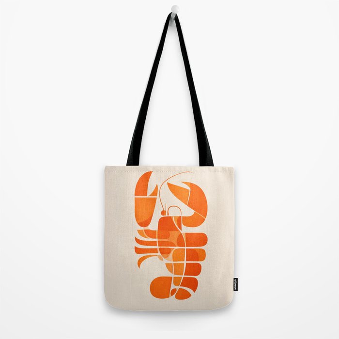 Abstract Lobster in Orange Tote Bag Gallery Image 2
